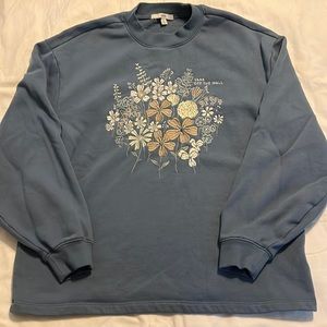 Vans Women’s Sweatshirt Pretty Flower Embroidery Size Small
